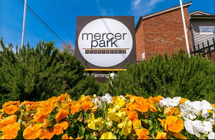 Arlington apartments for rent - image - Mercer Park Apartments Sign.webp