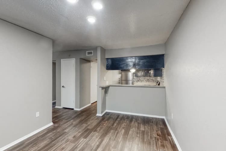 Arlington apartments for rent - image - Belmont Place (A2) - Living room and Kitchen.webp