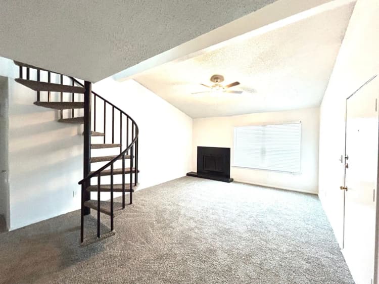 Arlington apartments for rent - image - Pine Ridge - Living room & Stairs.webp