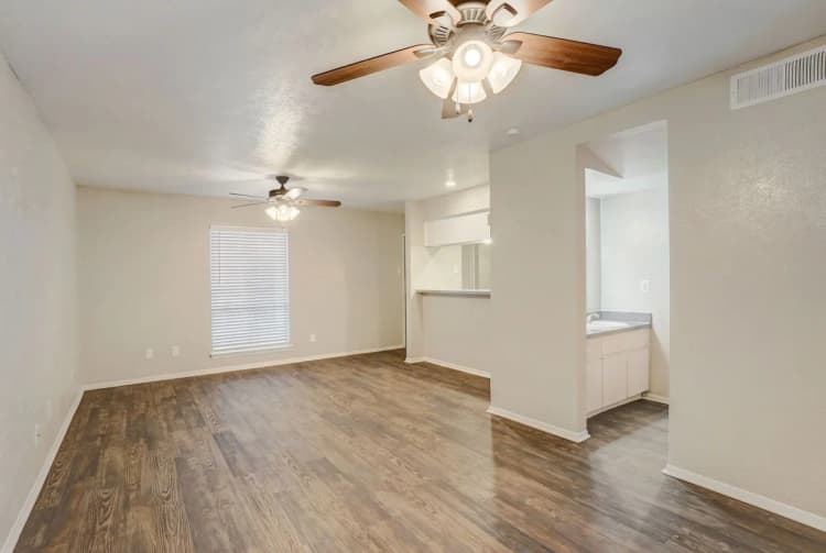 Arlington apartments for rent - image - Woodwind Apartments - Living room & Kitchen.webp