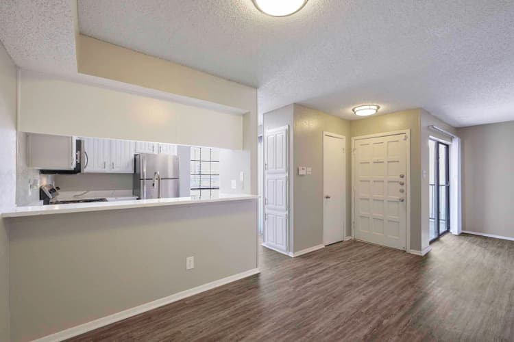 Arlington apartments for rent - image - Fielder Crossing - Living room & Kitchen.jpg